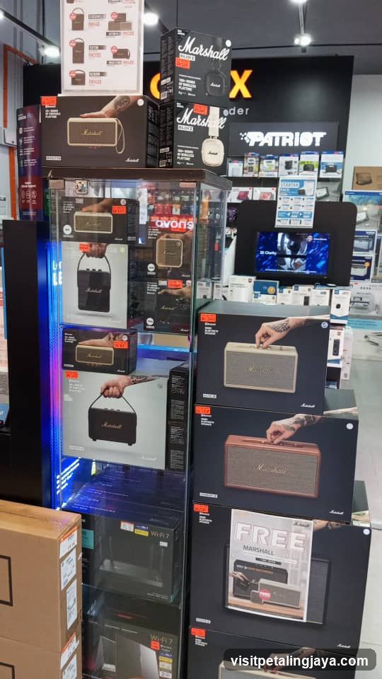 Marshall Speakers and Headphones Display