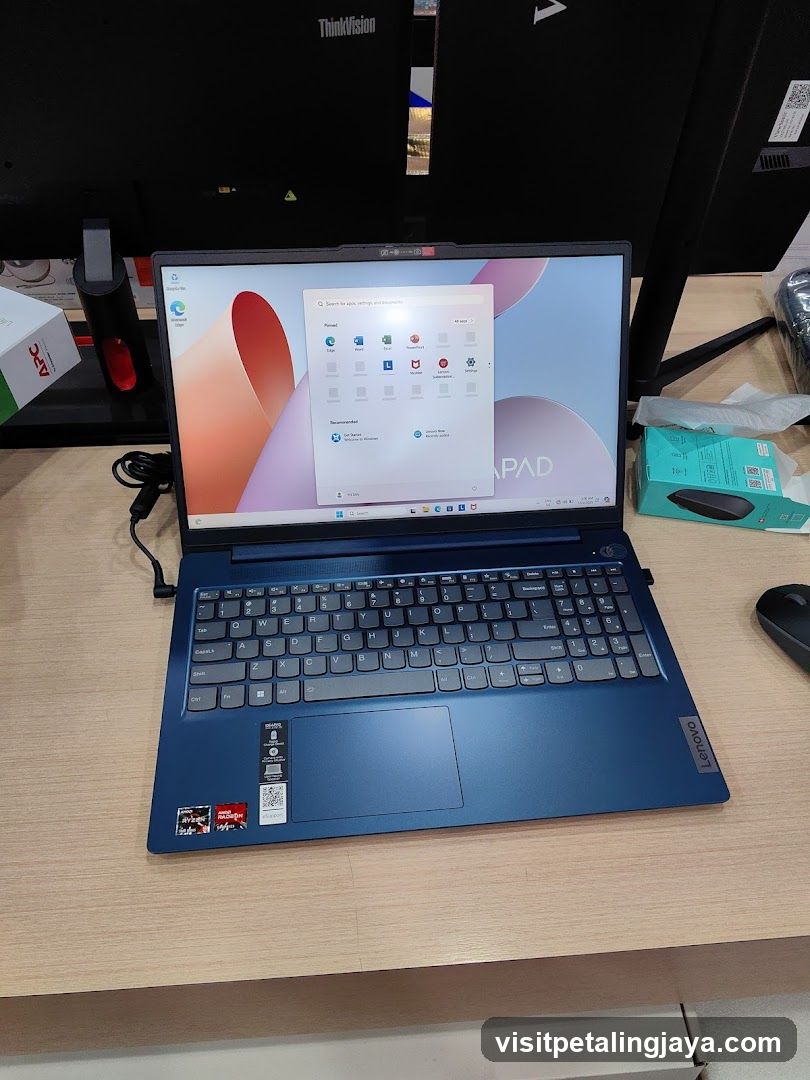 Laptop on a desk
