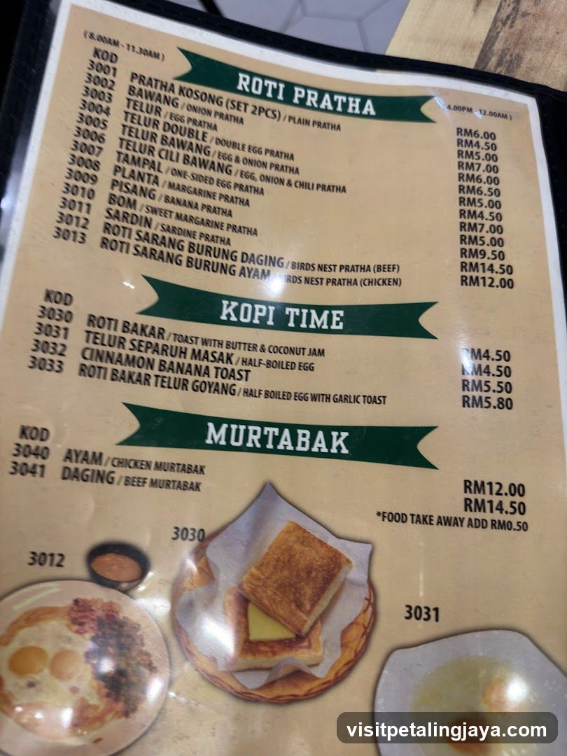 ROTI PRATHA KOPI TIME MURTABAK