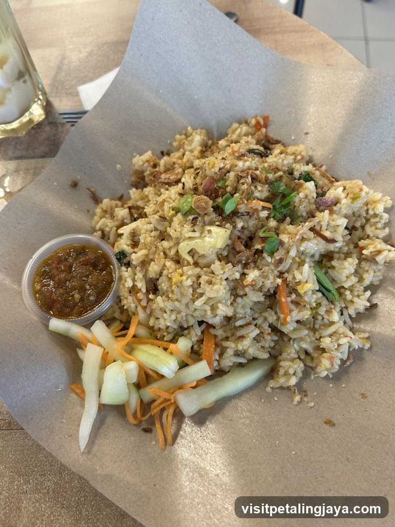 Fried Rice with Side Salad and Chili Paste