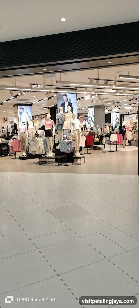 Clothing store interior with mannequins