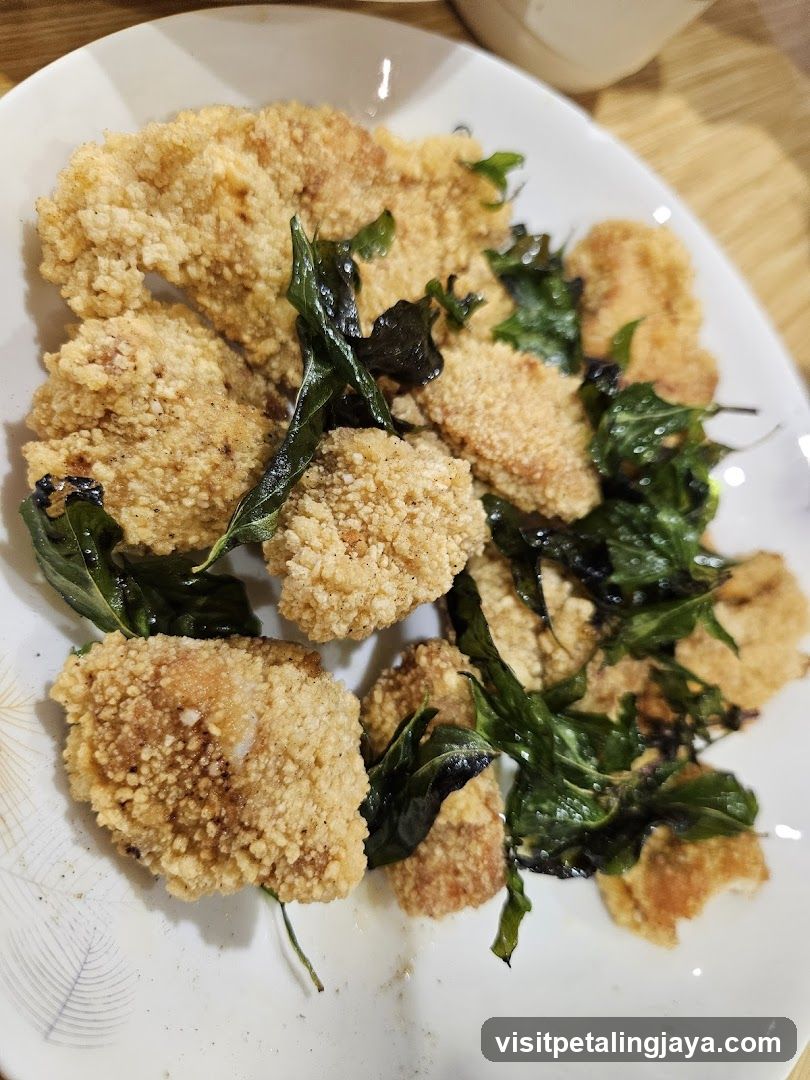 Fried Chicken Bites with Basil