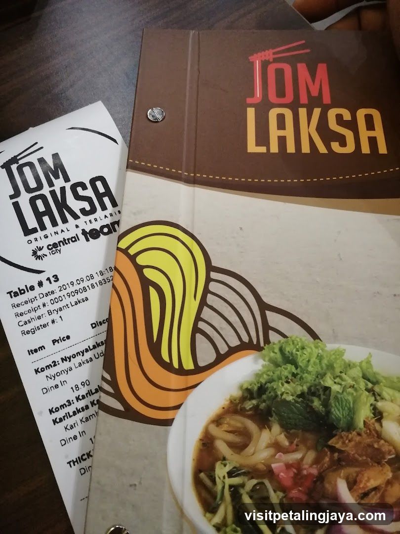 Jom Laksa Menu