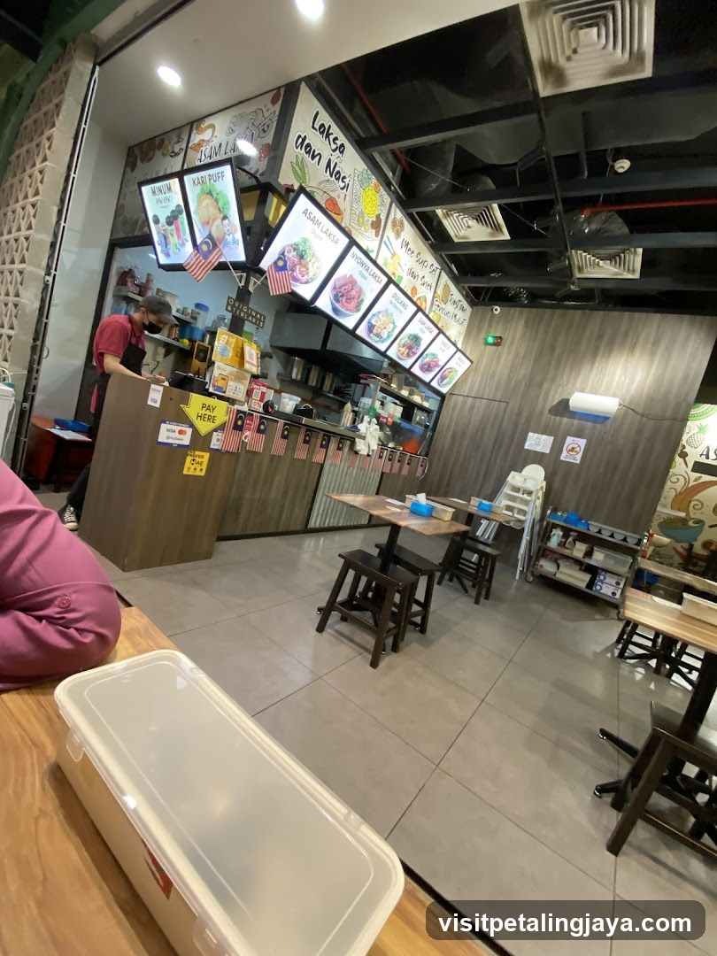 Restaurant Counter with Menu Displays