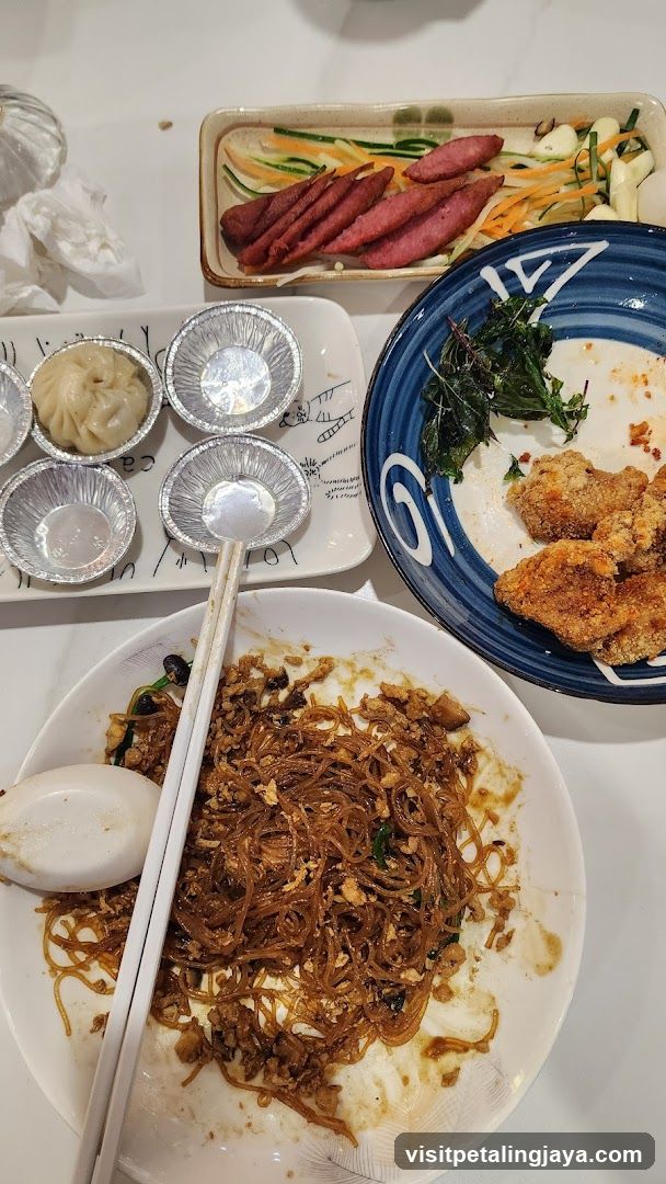 Table with partially eaten food