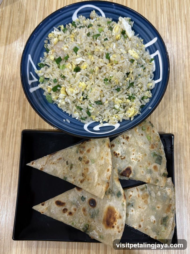 Fried Rice and Scallion Pancakes