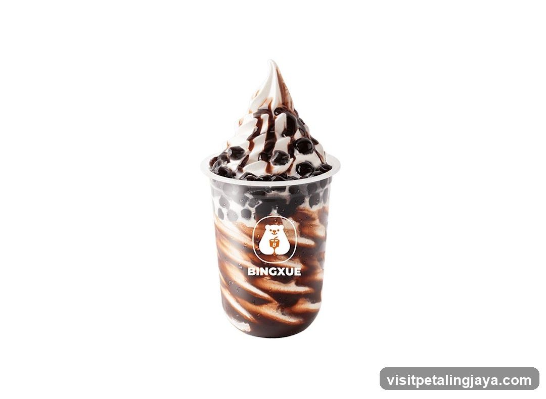 Chocolate Bubble Tea Soft Serve