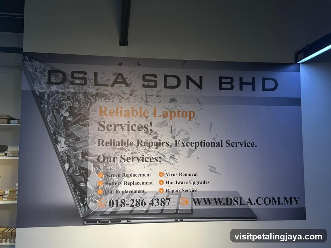 DSLA SDN BHD Laptop Services Advertisement