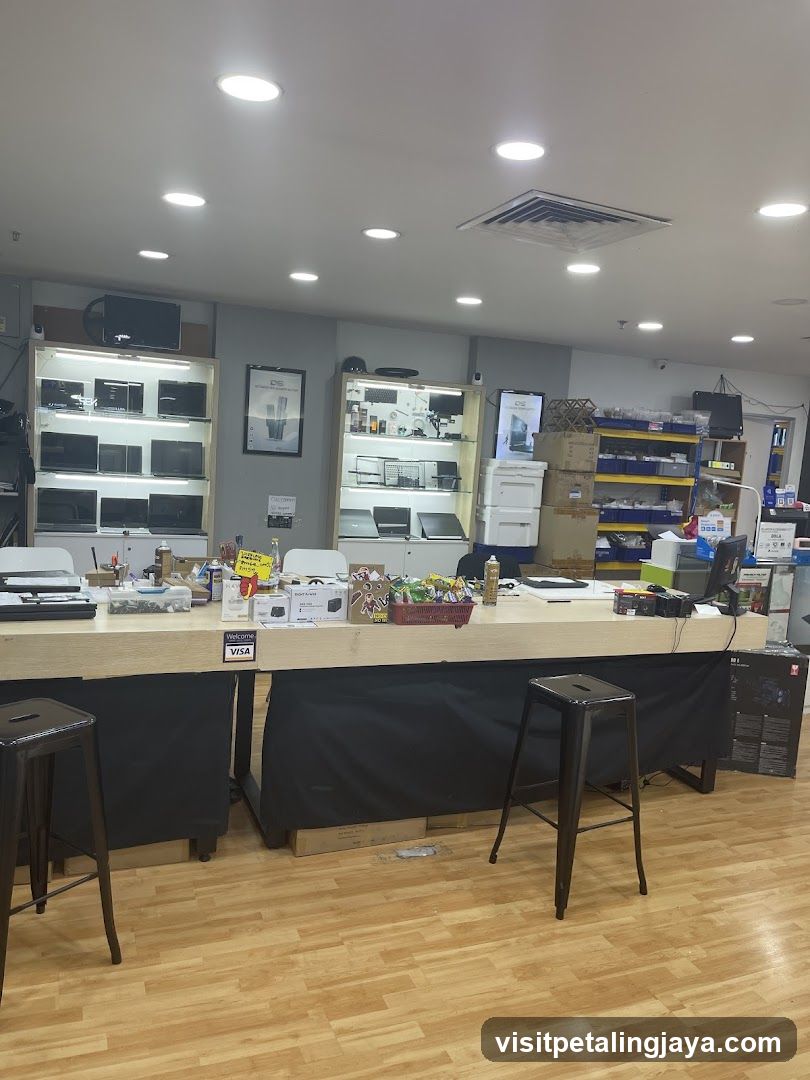 Computer store counter