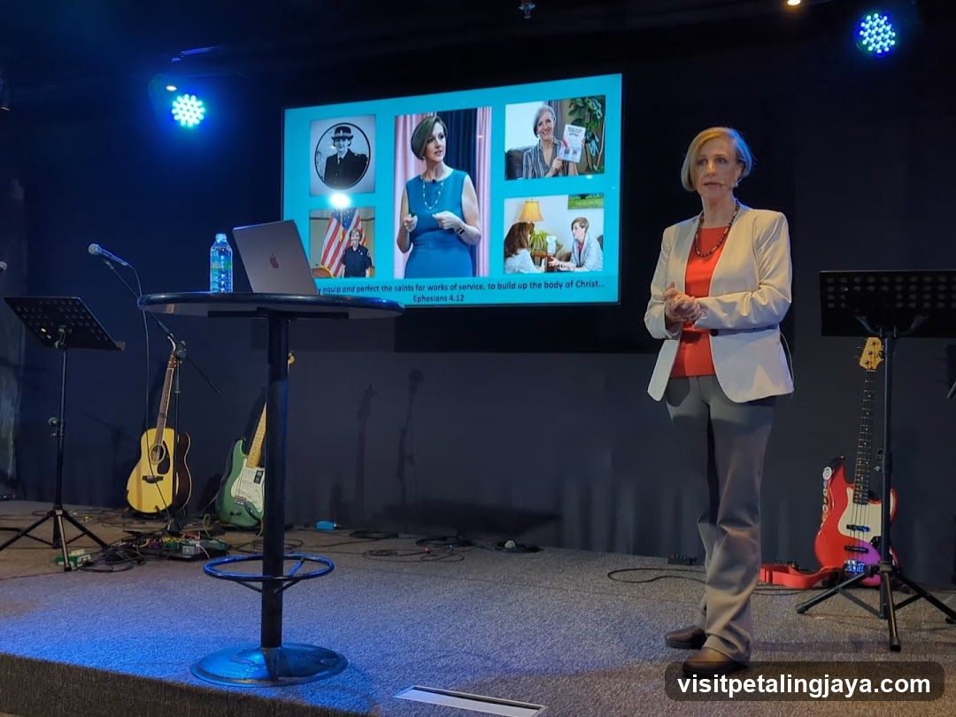 Speaker presenting on stage