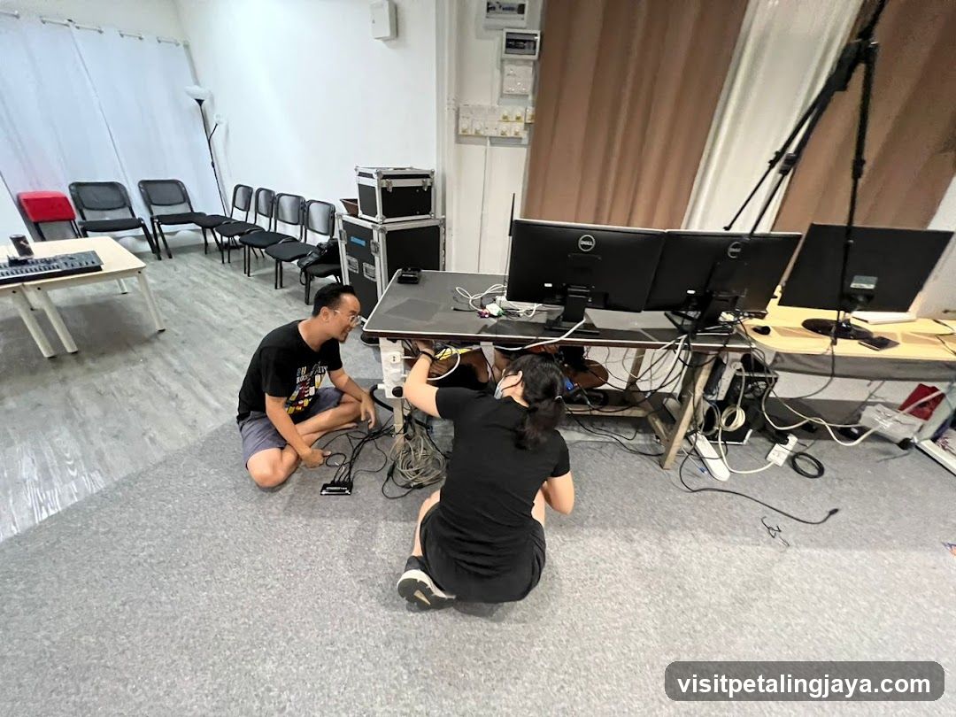 Setting up equipment