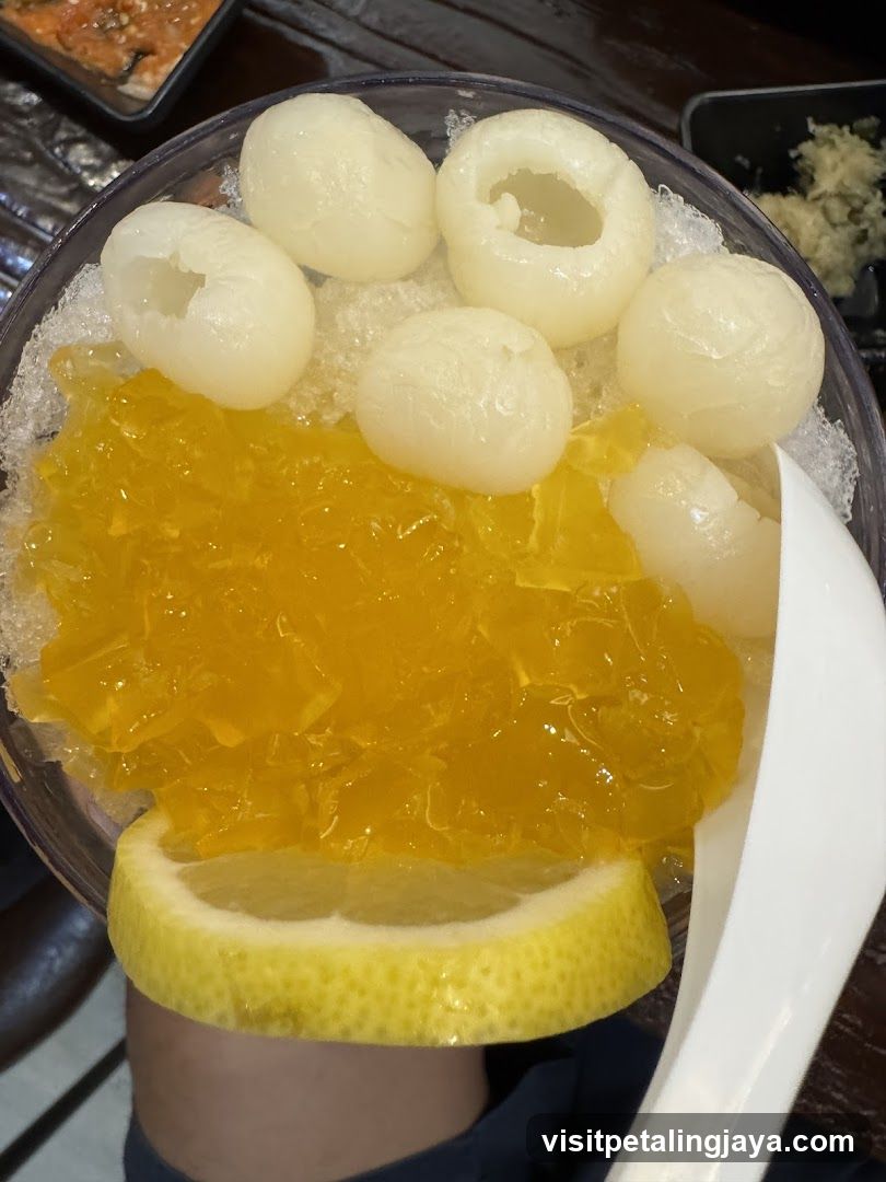 Lychee and Orange Jelly Dessert