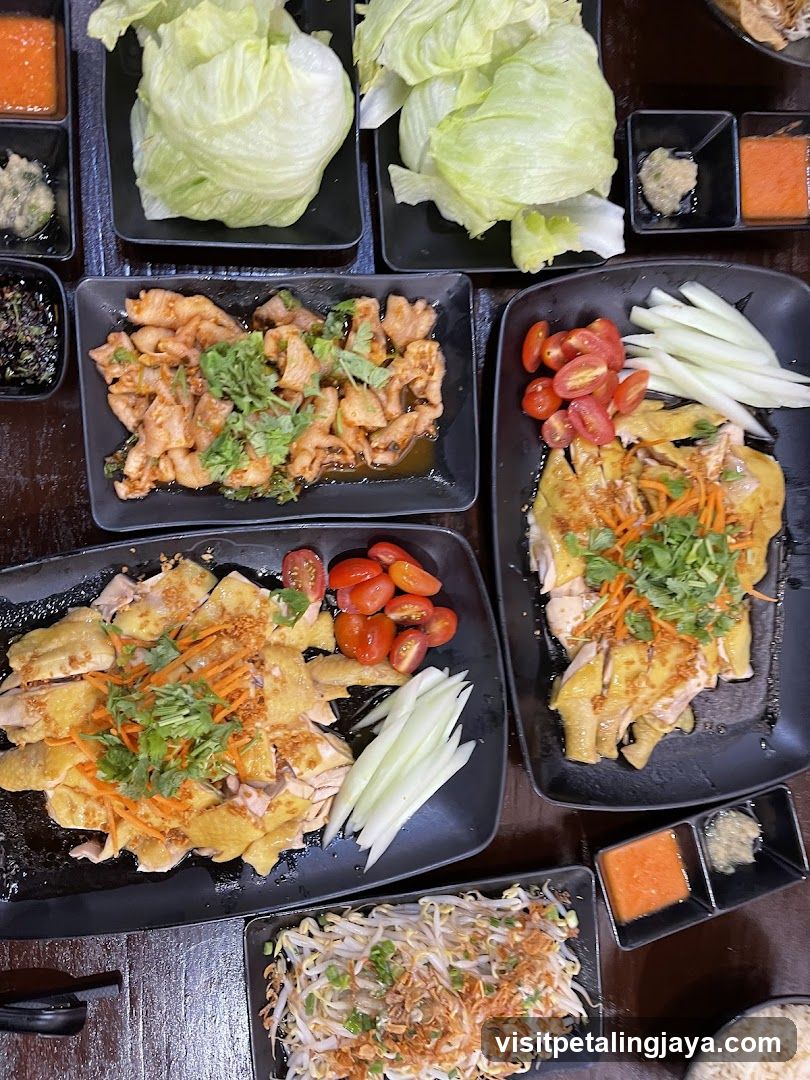 Hainanese Chicken Rice Platter