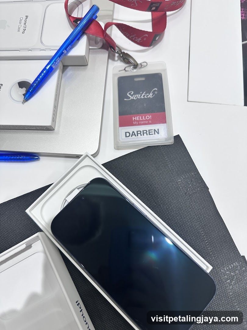 Employee ID Badge and iPhone Box