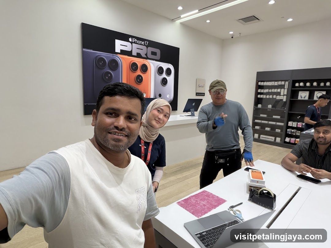 People in an electronics store