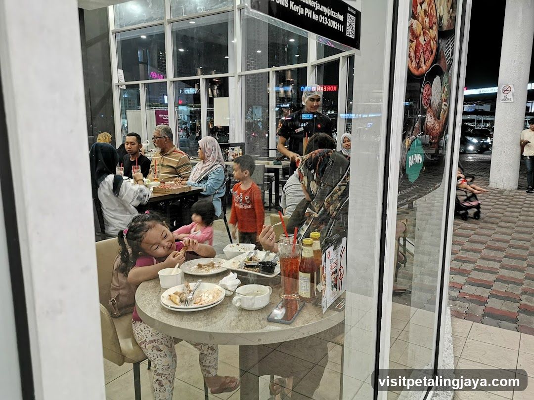 People dining at a restaurant