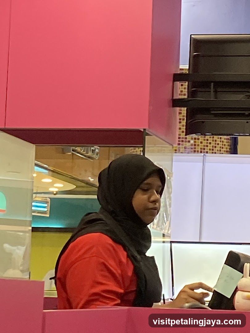 Cashier at work