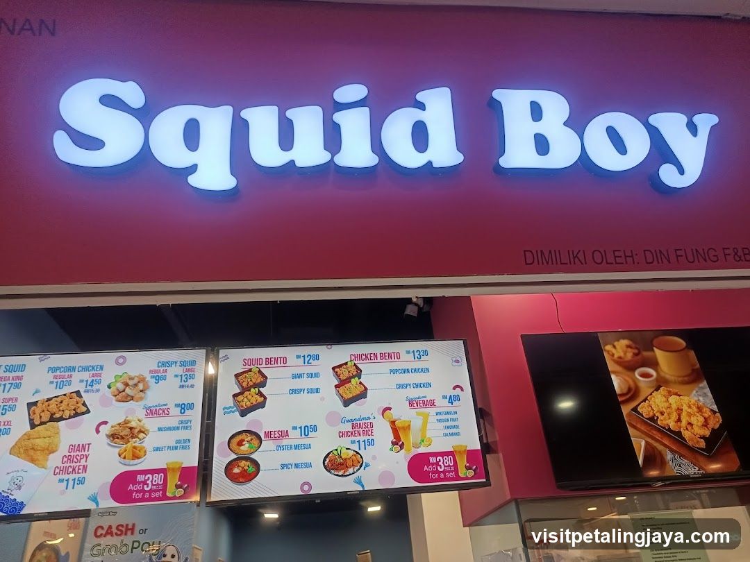 Squid Boy Menu