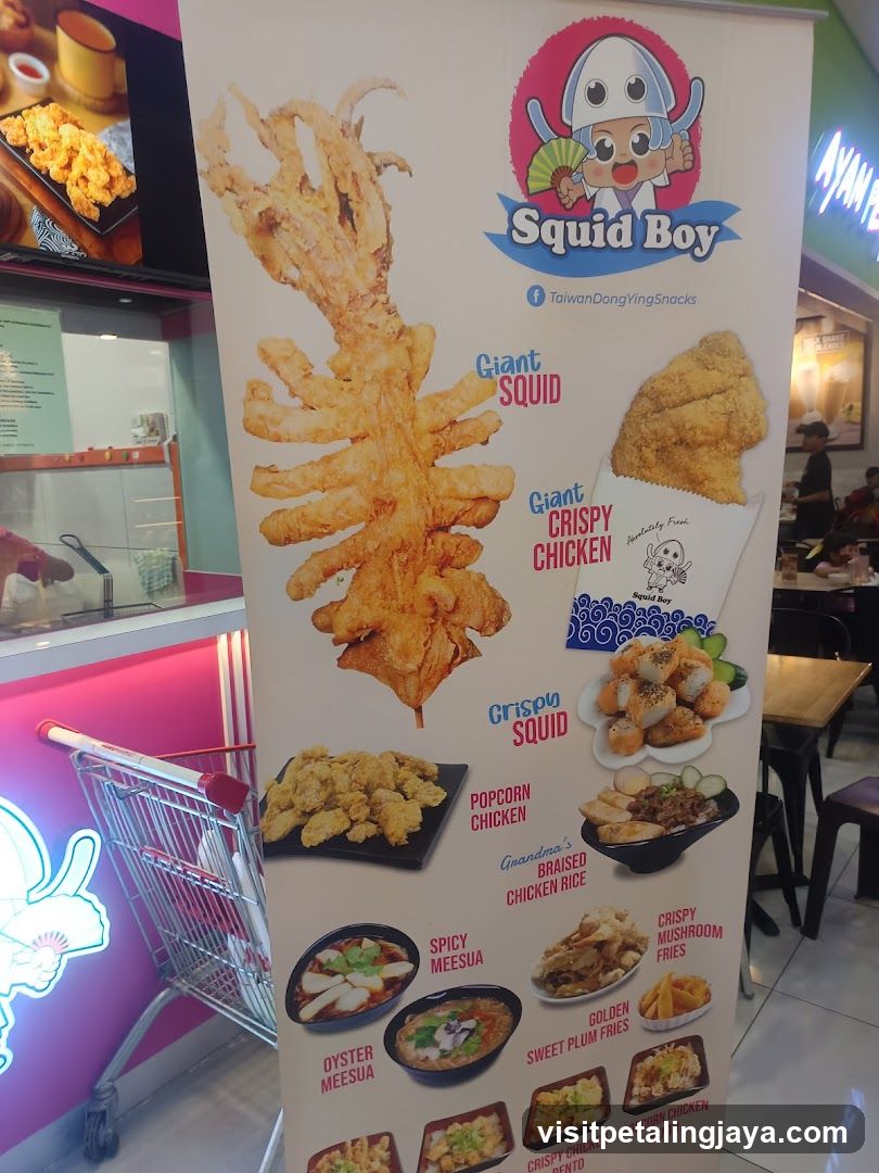 Squid Boy Menu