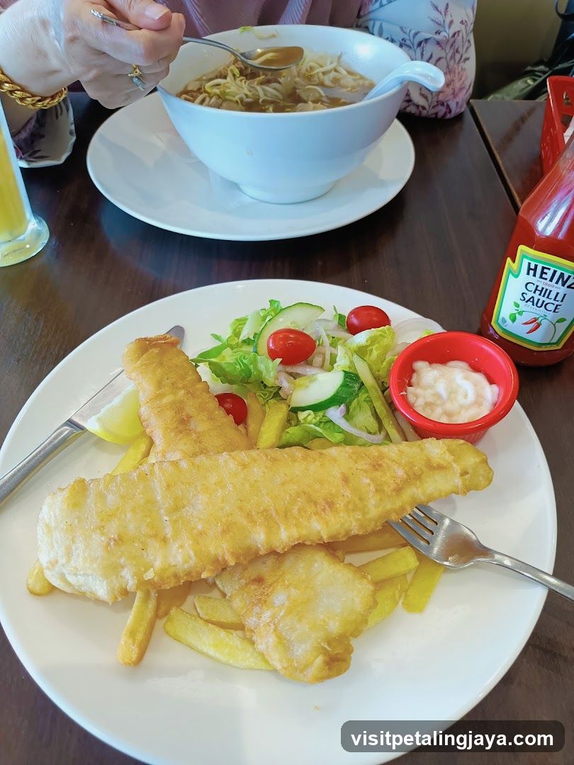 Fish and Chips with Salad
