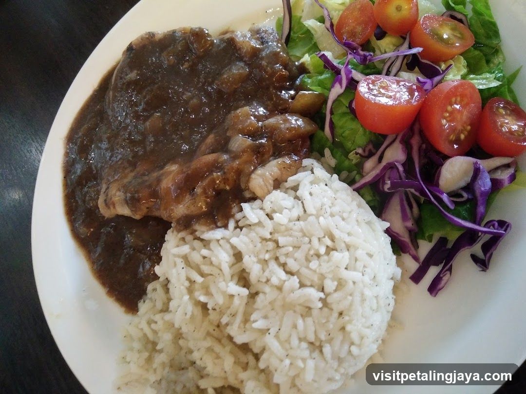 Chicken Chop with Rice and Salad