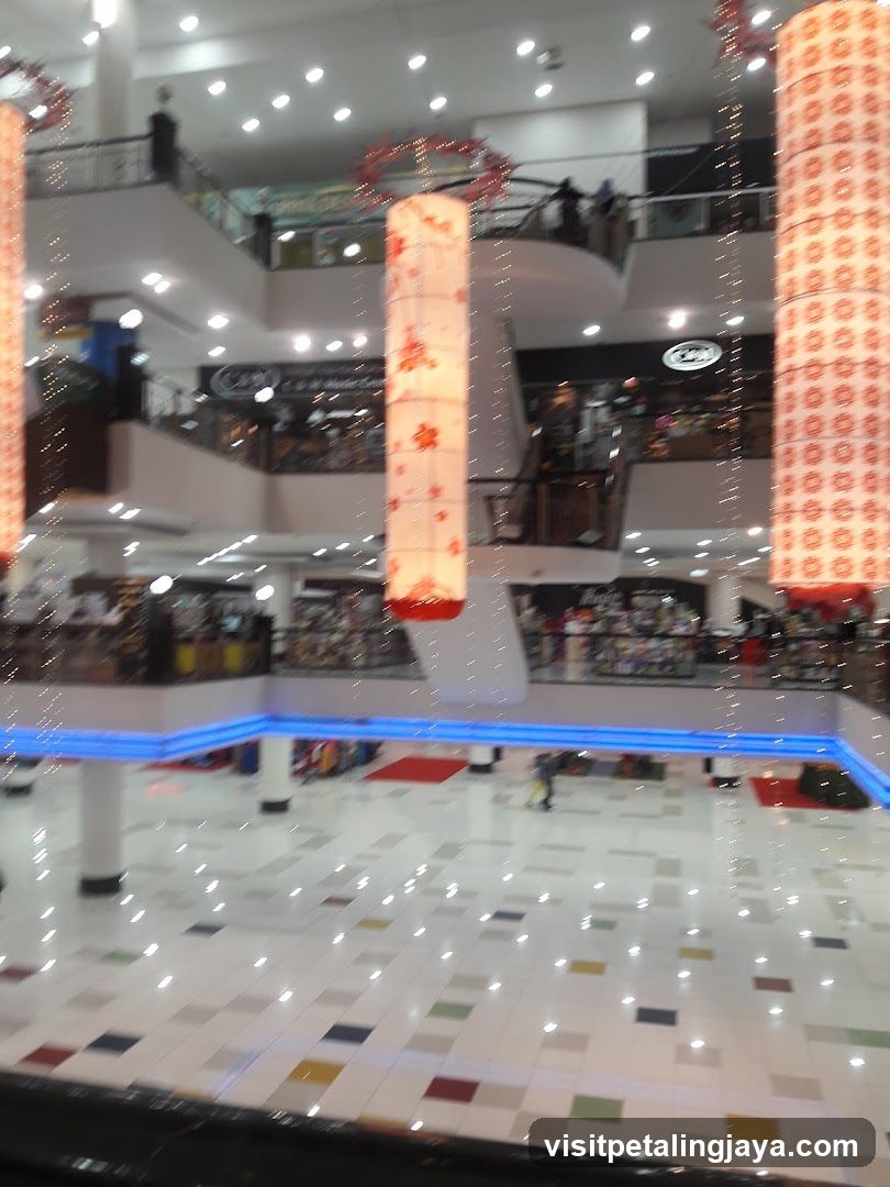Mall Interior with Decorative Lanterns