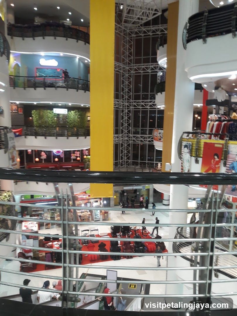 Interior of a multi-level shopping mall