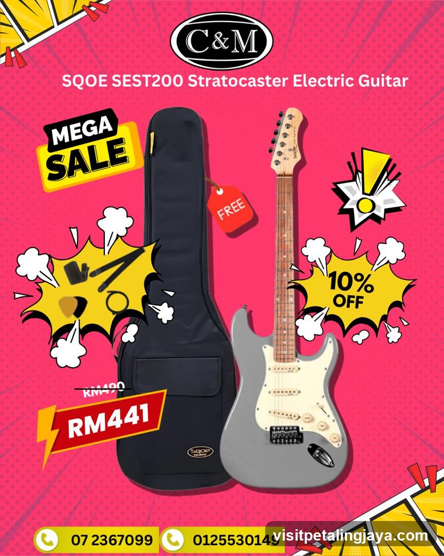 SQOE SEST200 Stratocaster Electric Guitar Sale