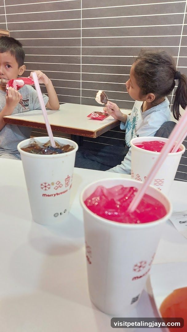 Children Eating Ice Cream and Drinking Soda