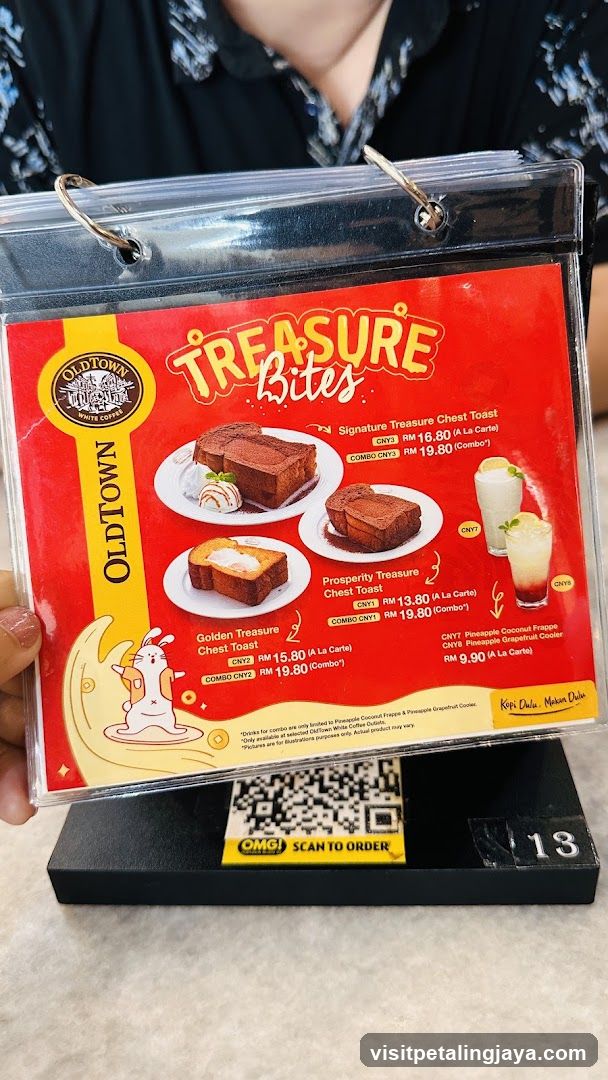OldTown Treasure Bites Menu