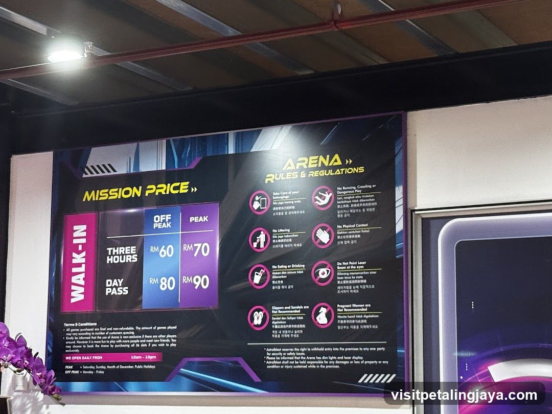 Arena Rules and Pricing