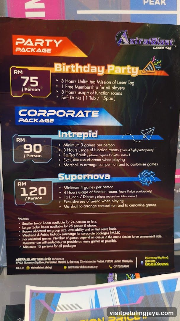 AstralBlast Laser Tag Packages