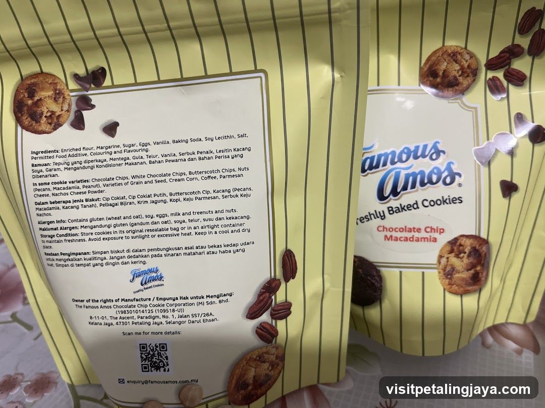 Famous Amos Cookies Packaging