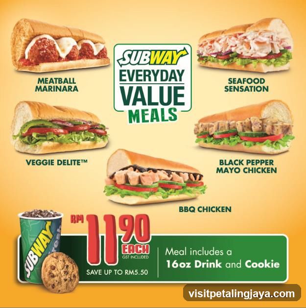 Subway Everyday Value Meals