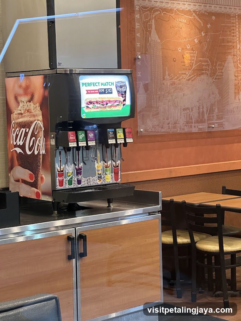 Drink Fountain and Seating Area