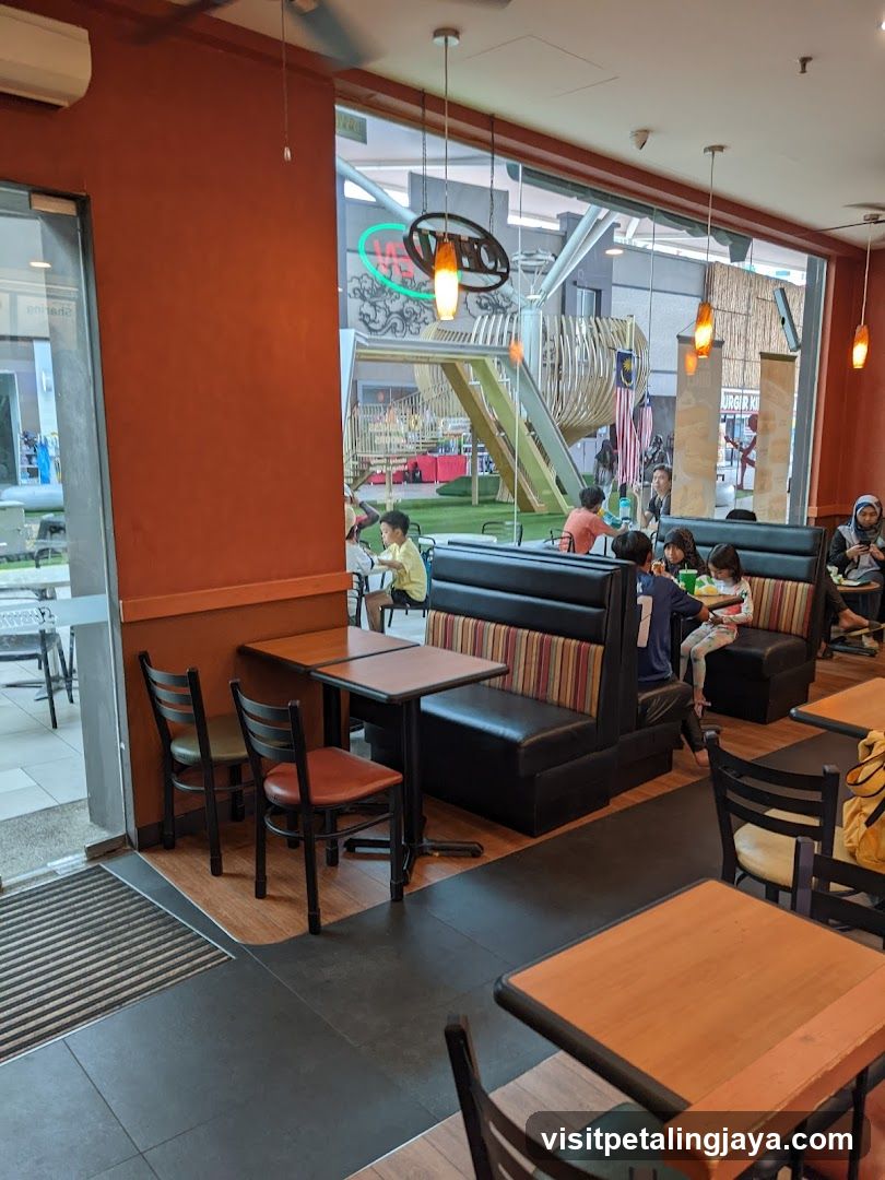 Restaurant Interior with Booth Seating