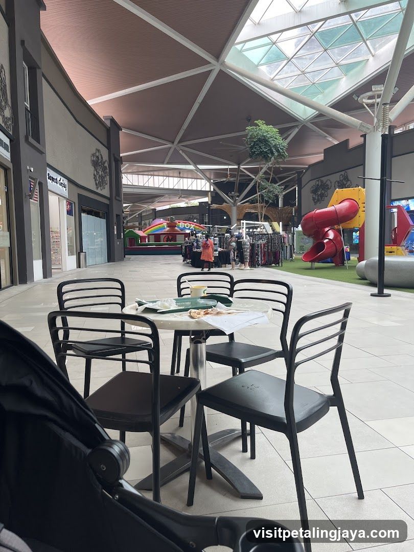 Outdoor Seating Area in a Mall