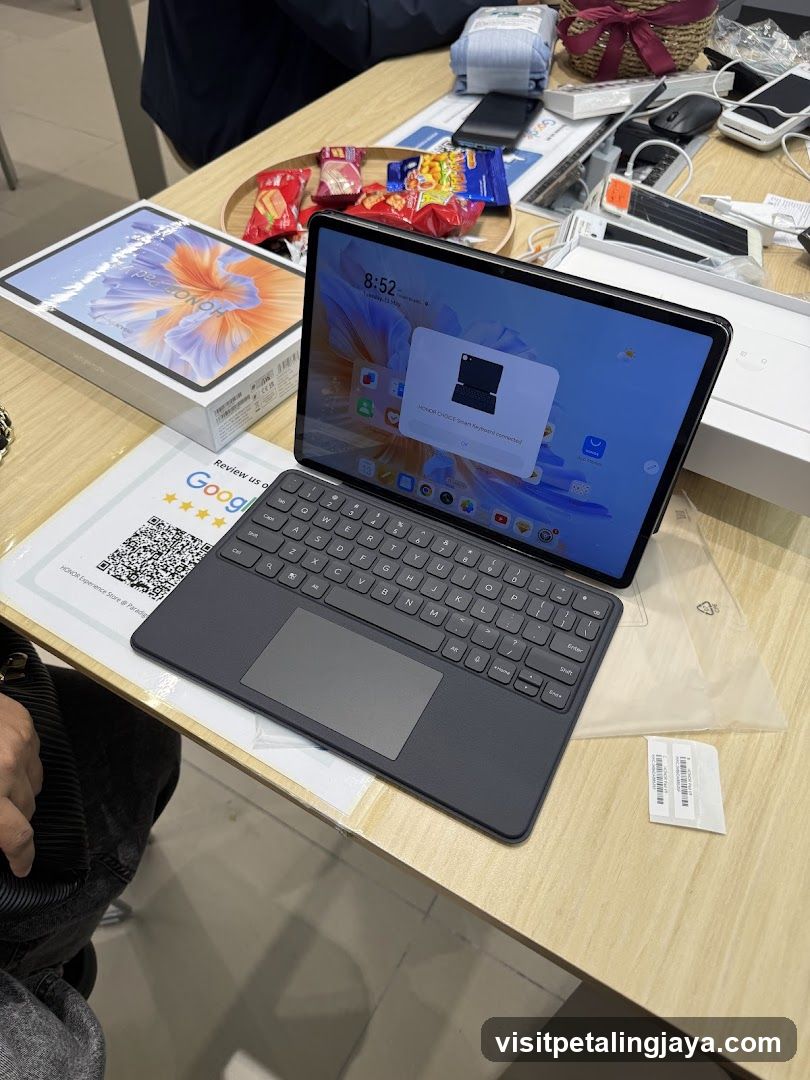 Tablet with Keyboard and Box