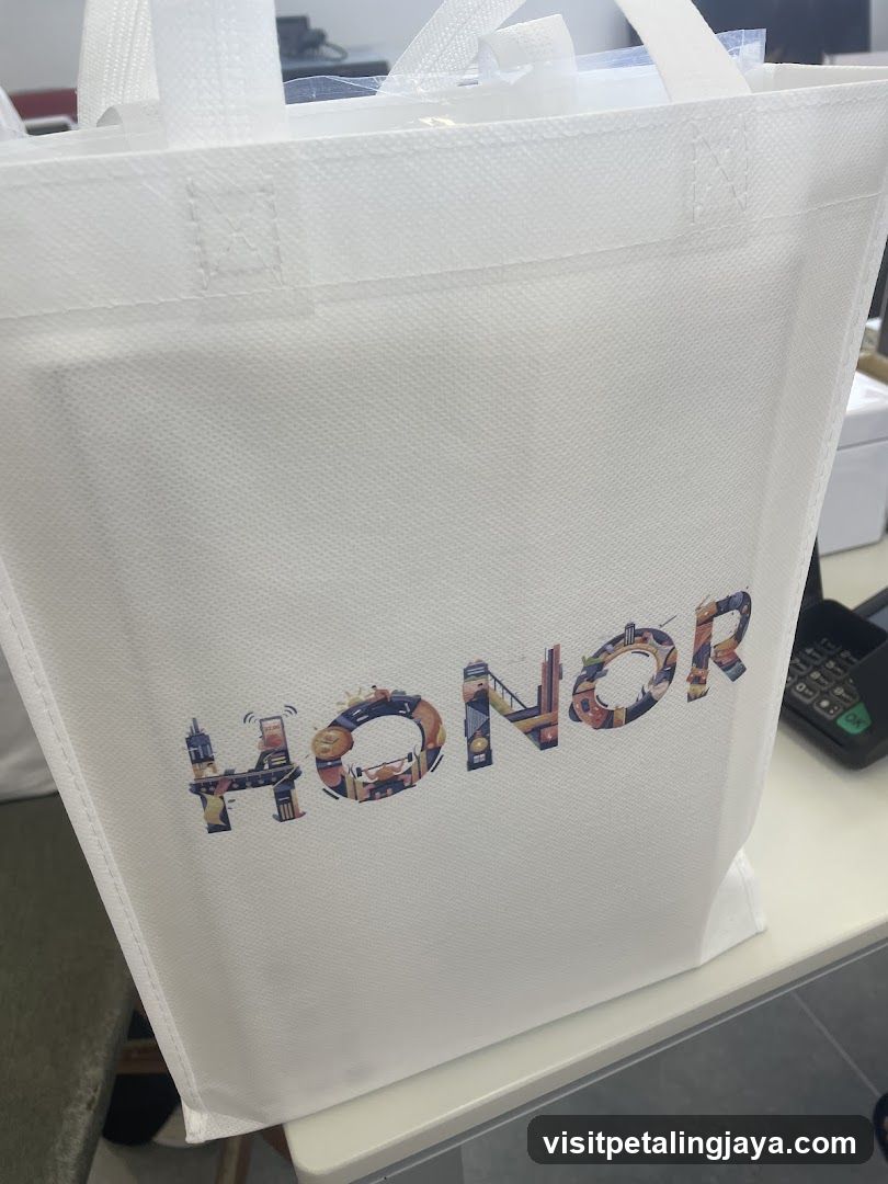 Honor branded tote bag