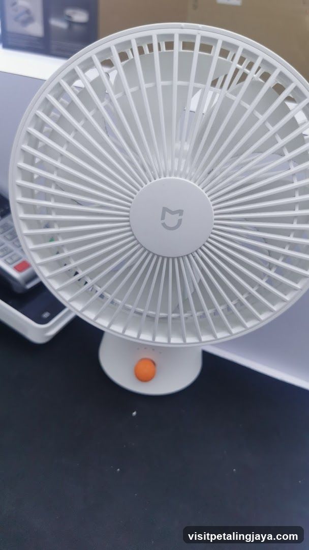 White Desk Fan
