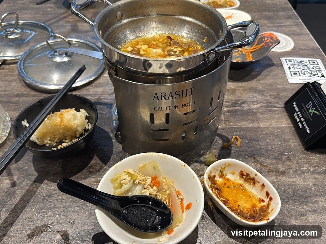 Table with Hot Pot and Food