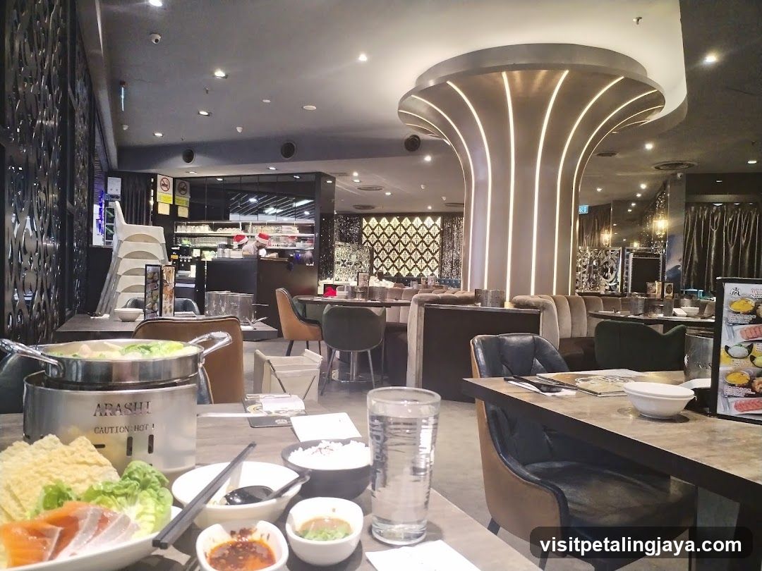 Restaurant Interior with Hot Pot