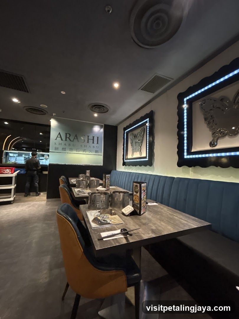 Restaurant Interior with Shabu Shabu Pots