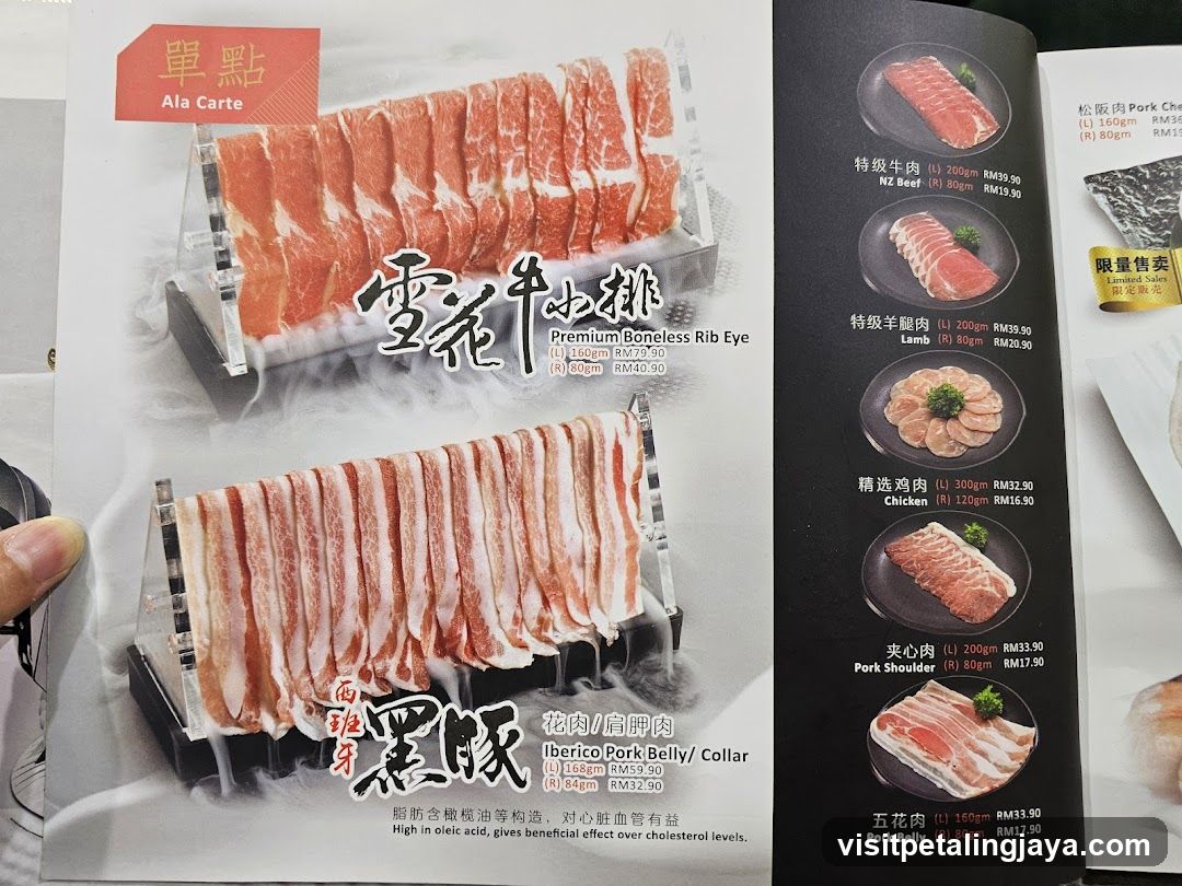Ala Carte Menu