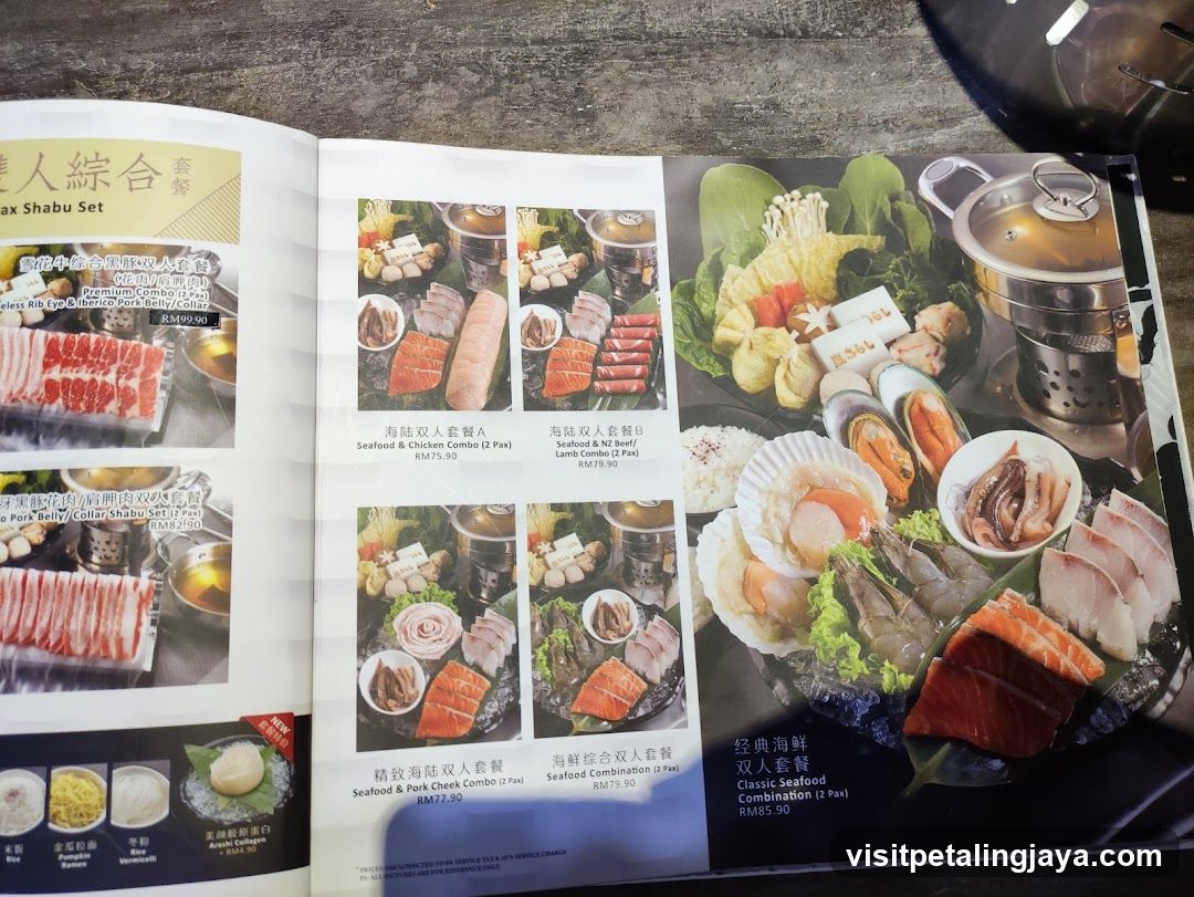 Shabu Set Menu