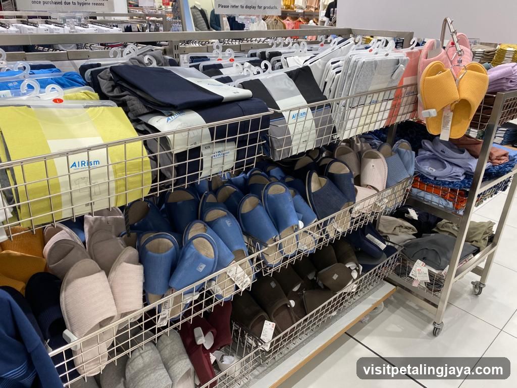 Clothing and Slippers Display