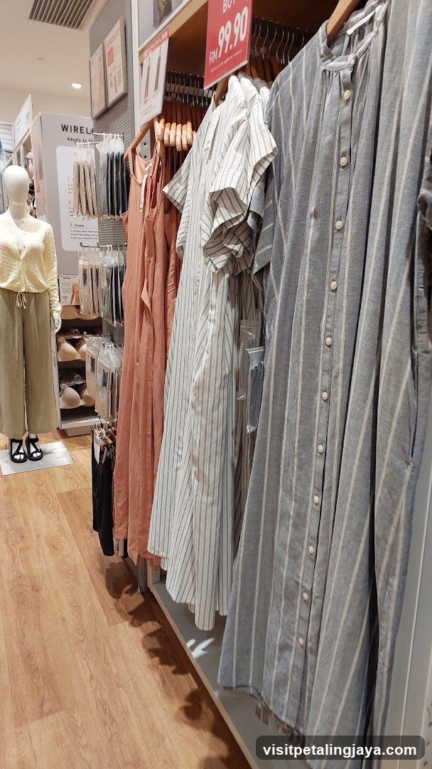 Clothing display in a store