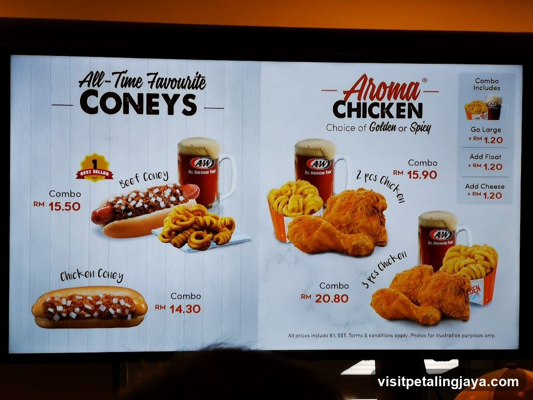 A&W Menu
