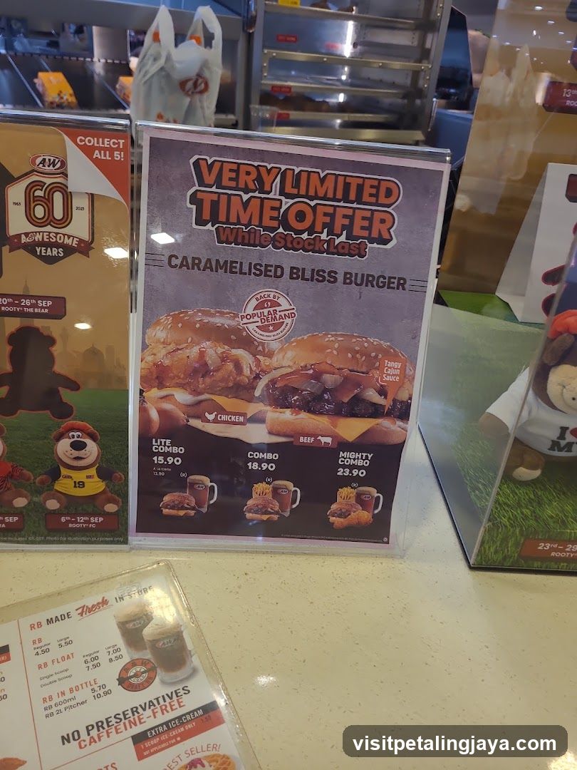 A&W Caramelised Bliss Burger Promotion