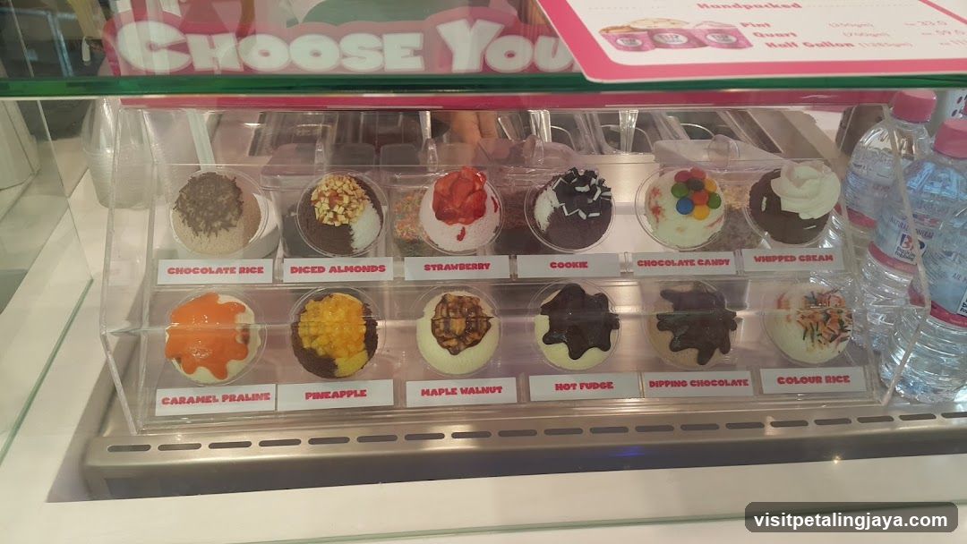 Ice Cream Toppings Display